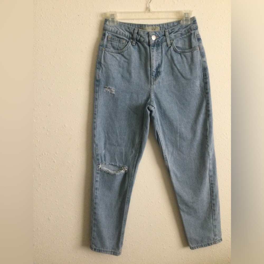 NWOT Topshop Petite Moto Mom Jeans
